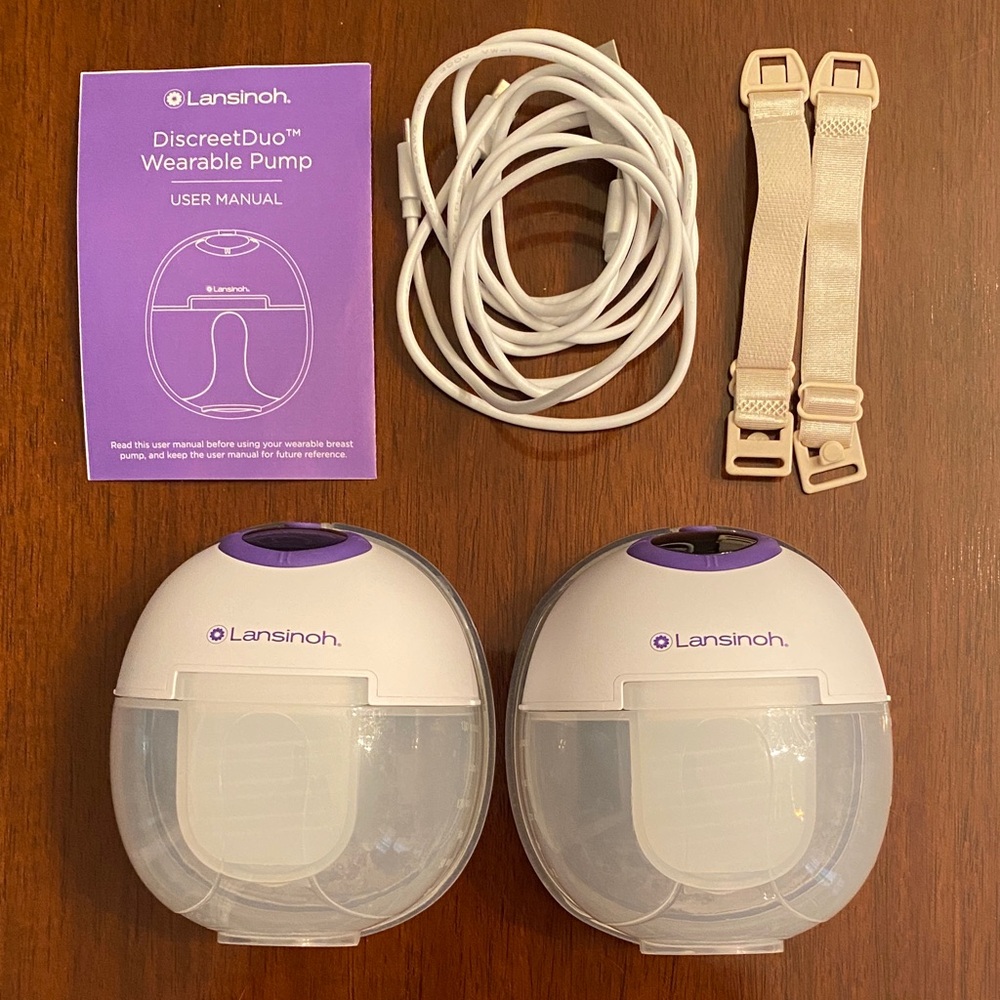 Lansinoh Wearable Pump Set with Purple and White Accents